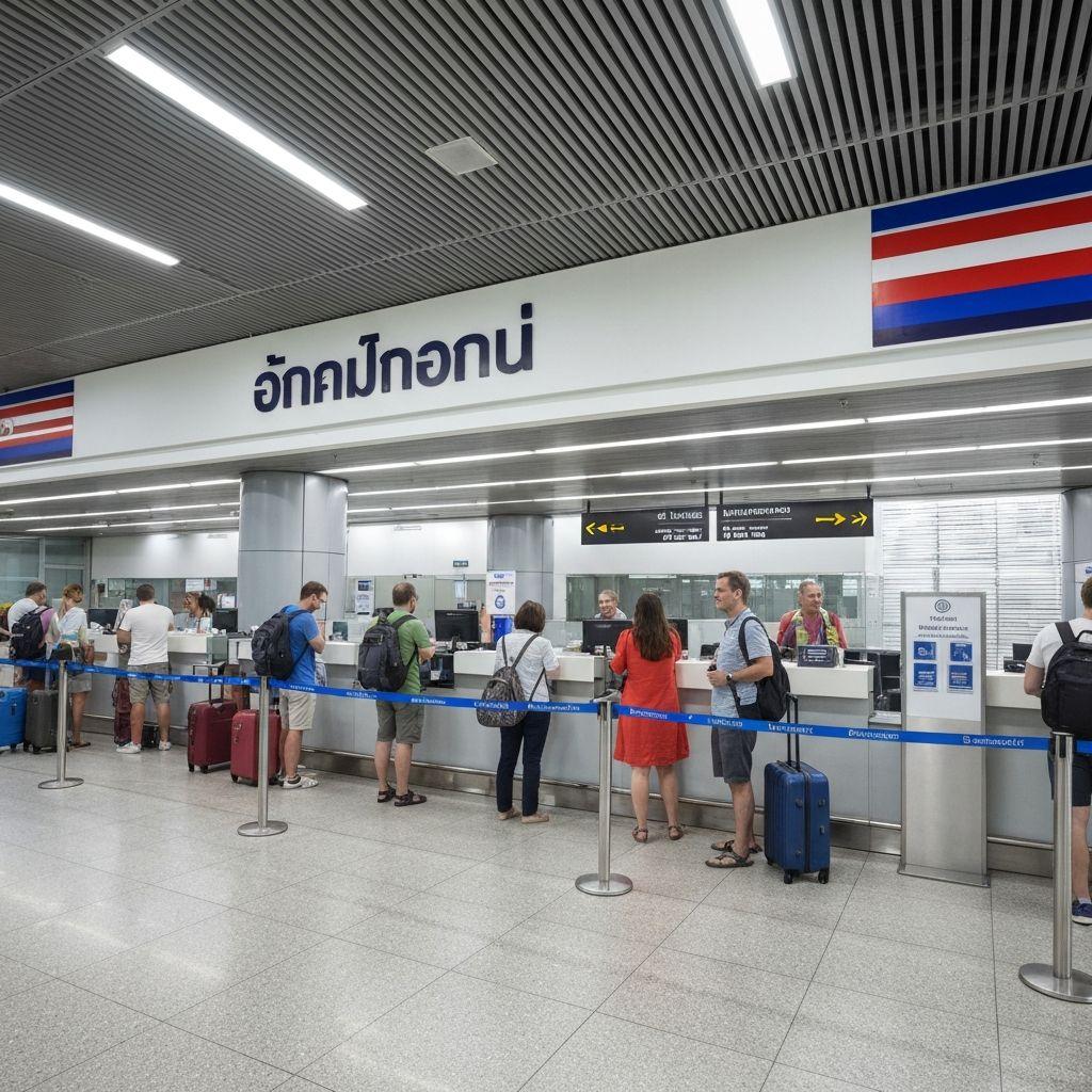 Einreisekontrolle am Flughafen Thailand