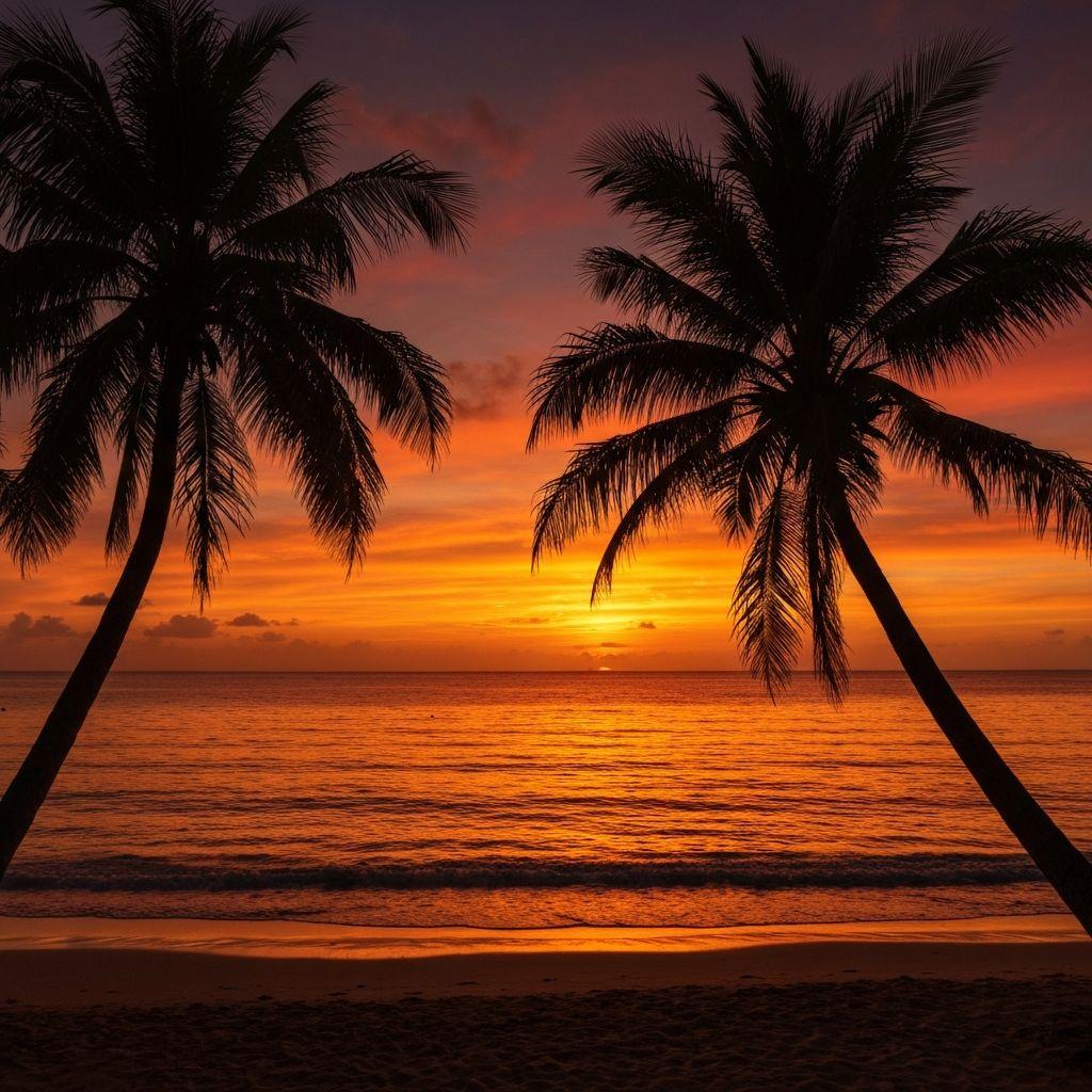 Sonnenuntergang am Strand