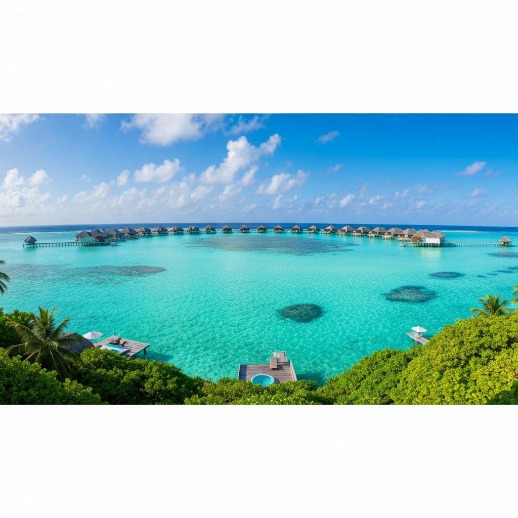 Flüge auf die Malediven - weißer Sandstrand und türkisfarbenes Meer