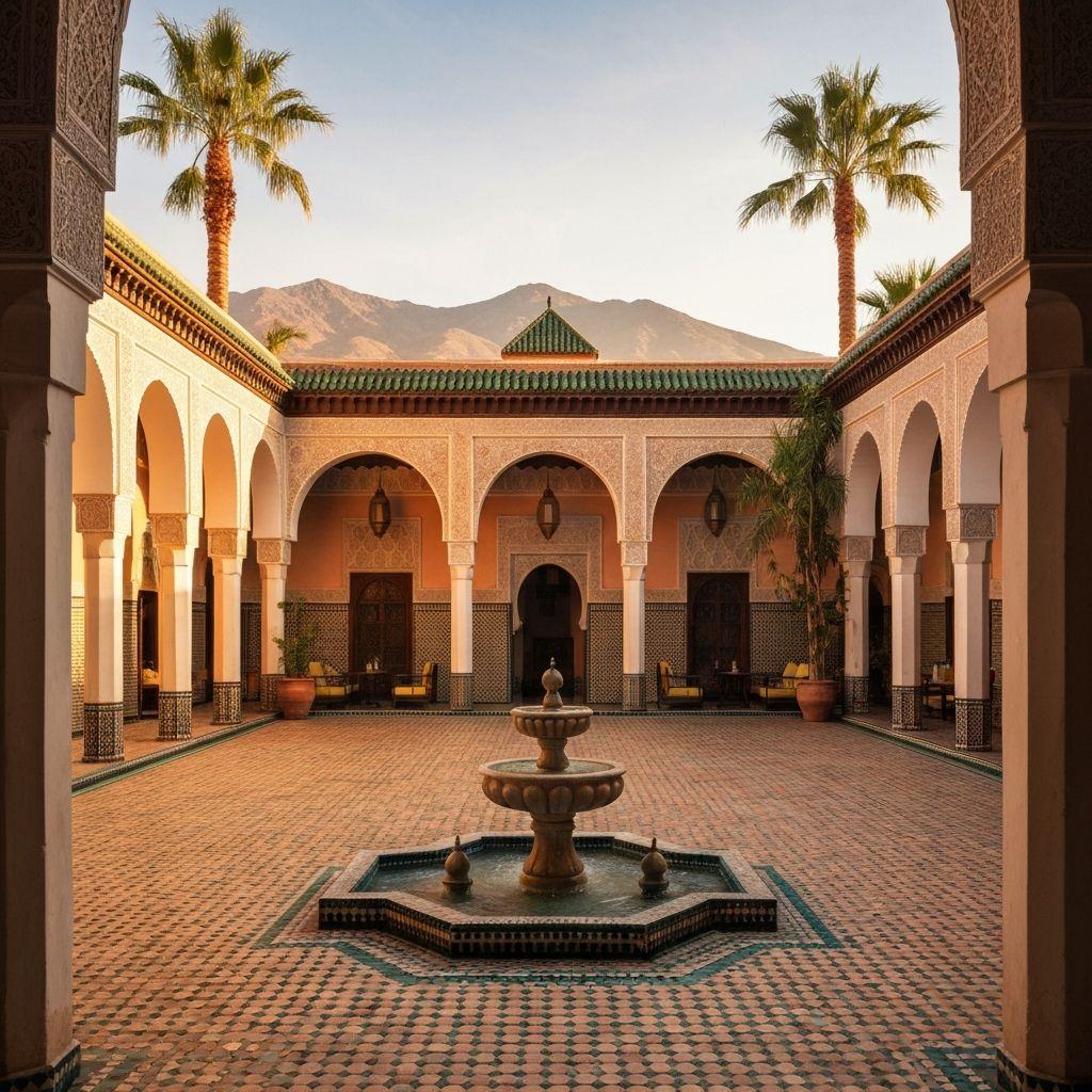 Marokko Urlaub - Marrakesch Medina mit bunten Souks
