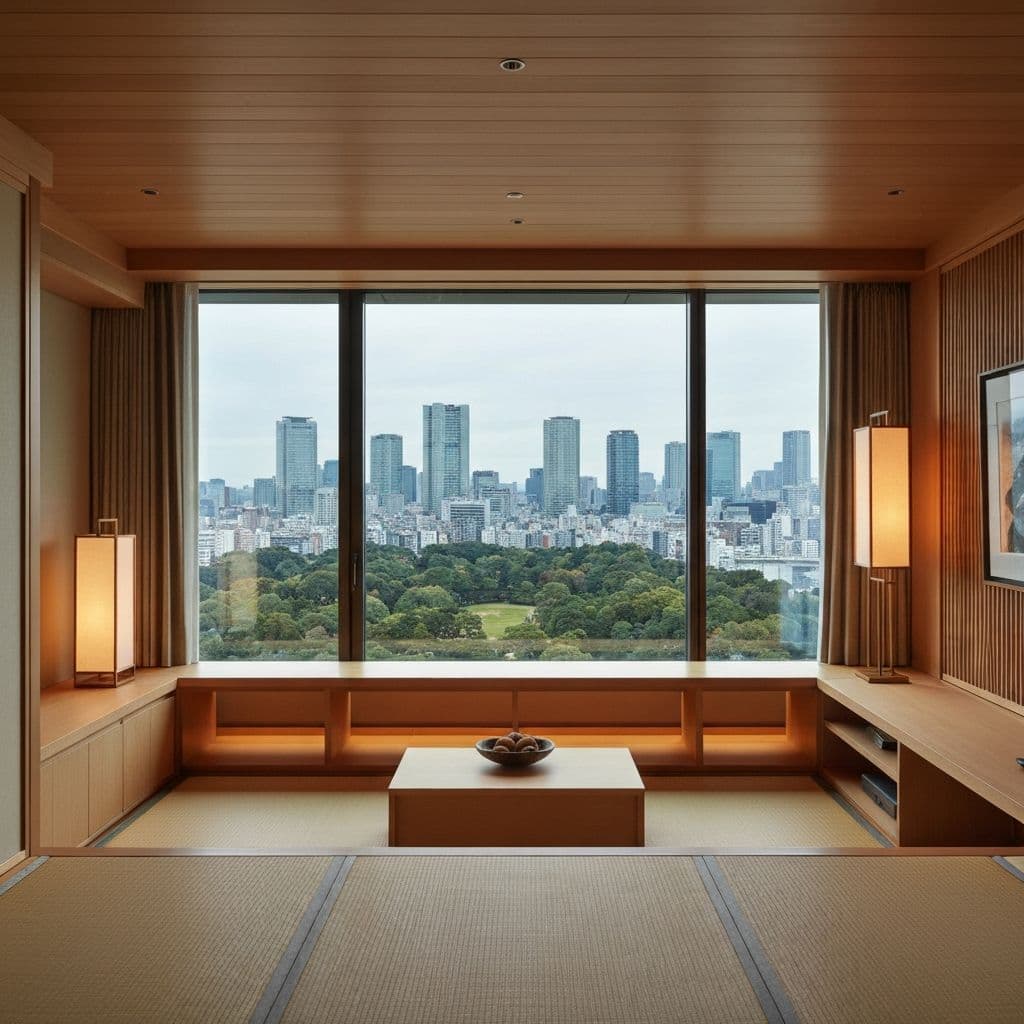 Aman Tokyo Japan Luxushotel - Minimalistisches Design mit Panoramablick über Tokio