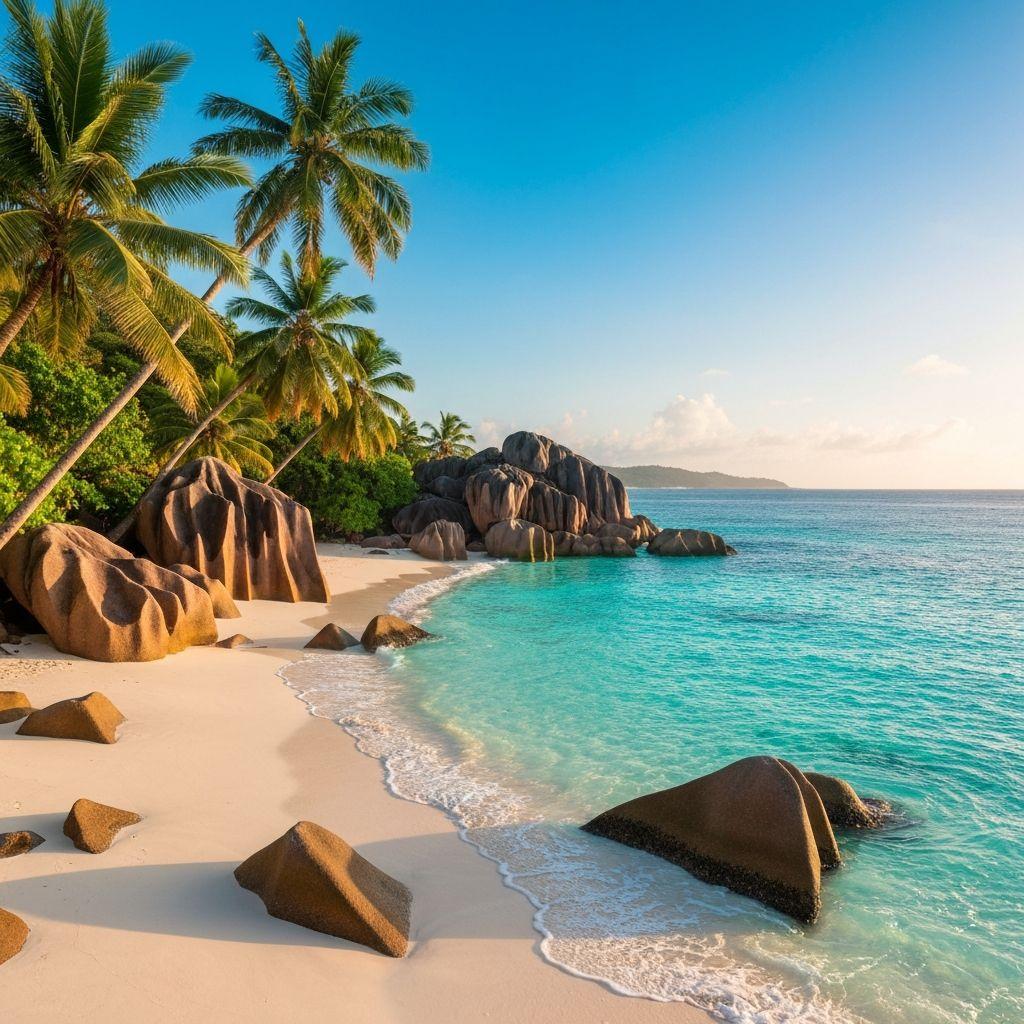 Seychellen - Anse Source d'Argent mit Granitfelsen