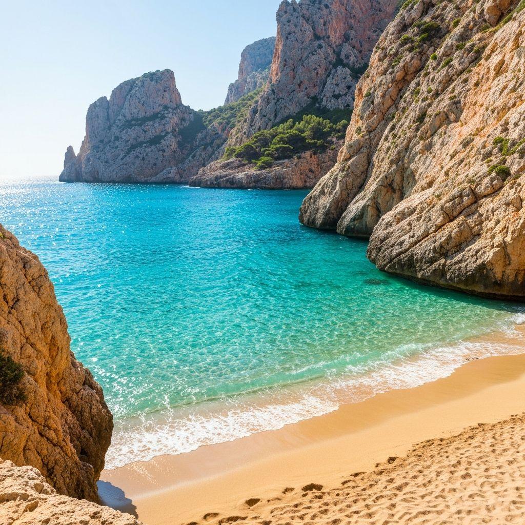 Spanien Urlaub - Costa Brava Traumstrand mit türkisem Wasser
