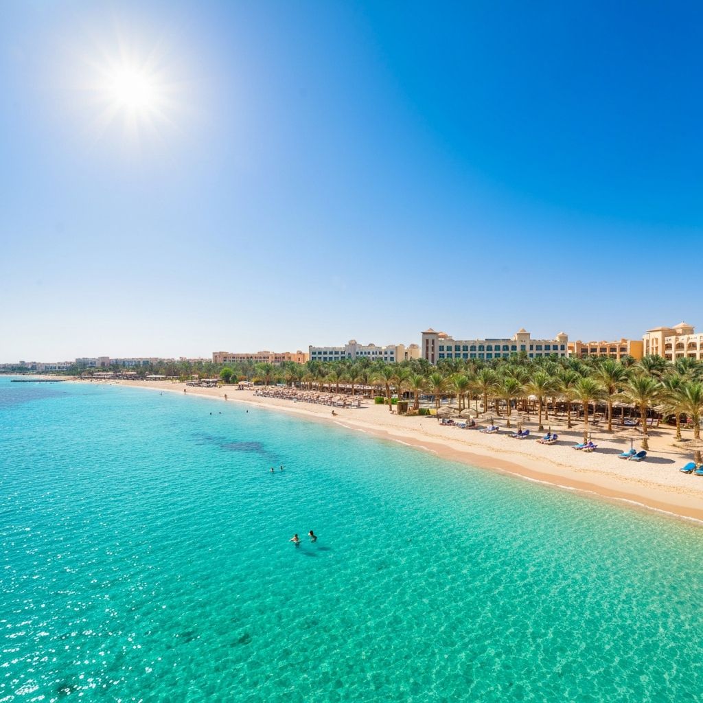 Strand am Roten Meer in Hurghada