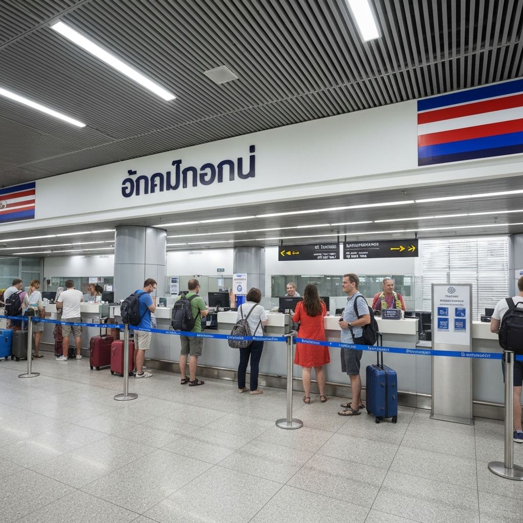 Einreisekontrolle am Flughafen Thailand