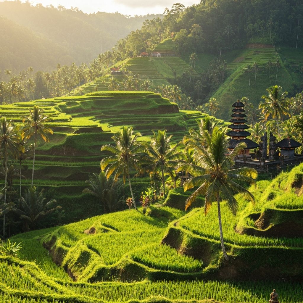 Bali Indonesien Abenteuer - Reisterrassen und tropische Tempel