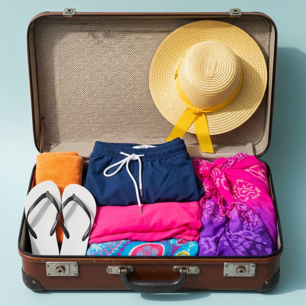 Koffer packen Tipps für den Strandurlaub - Packliste und Organisation