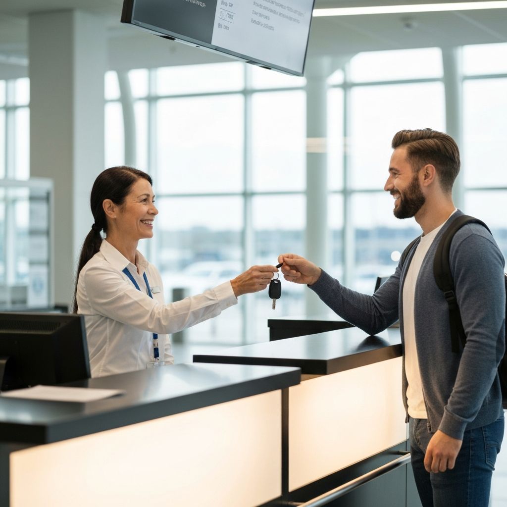 Mietwagen Abholung am Flughafen - Schluesselluebergabe