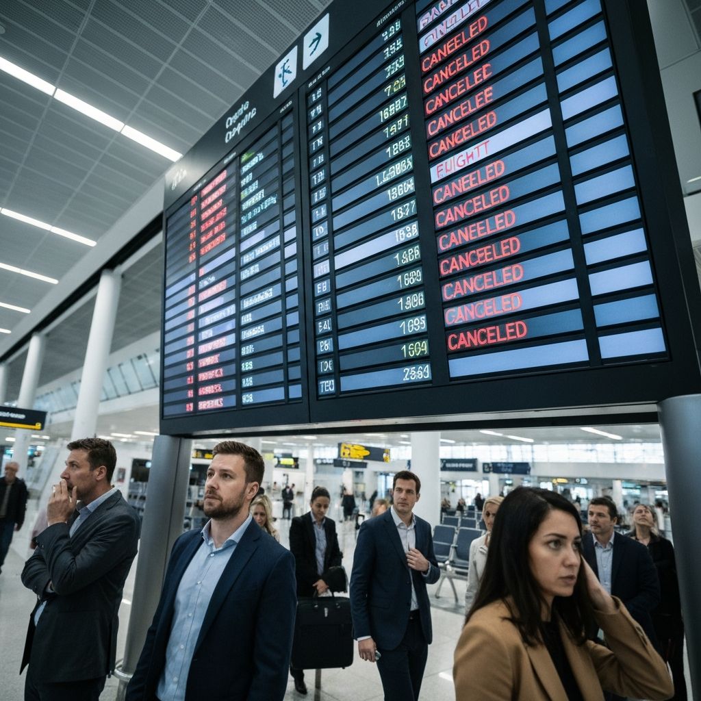 Reisewarnungen verstehen - Flughafen Anzeigetafel
